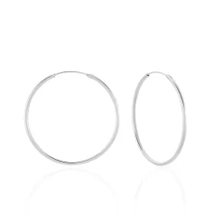 Créoles Argent Blanc Olympia