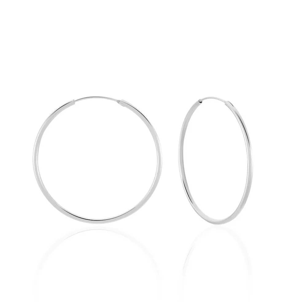 Créoles Argent Blanc Olympia