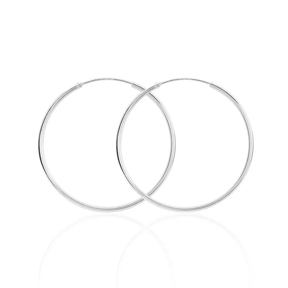 Créoles Argent Blanc Olympia