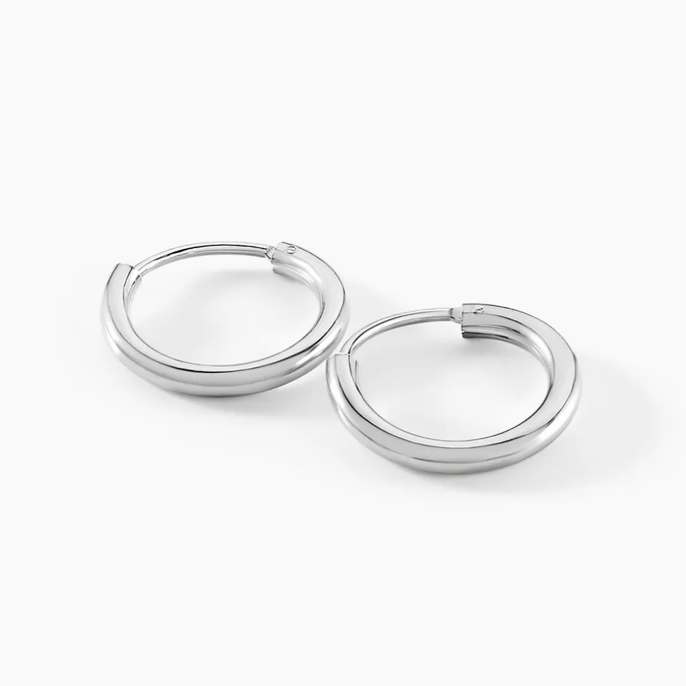 Créoles Argent Blanc Olympia