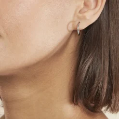 Créoles Argent Blanc Olympia