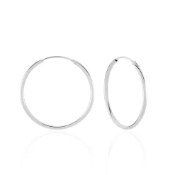 Créoles Argent Blanc Olympia