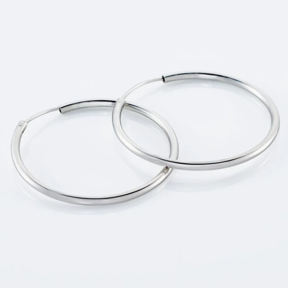 Créoles Argent Blanc Olympia