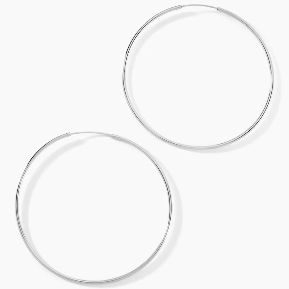 Créoles Argent Blanc Olympia