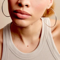 Créoles Argent Blanc Olympia