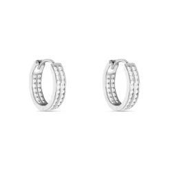 Créoles Argent Blanc Taki Oxydes De Zirconium