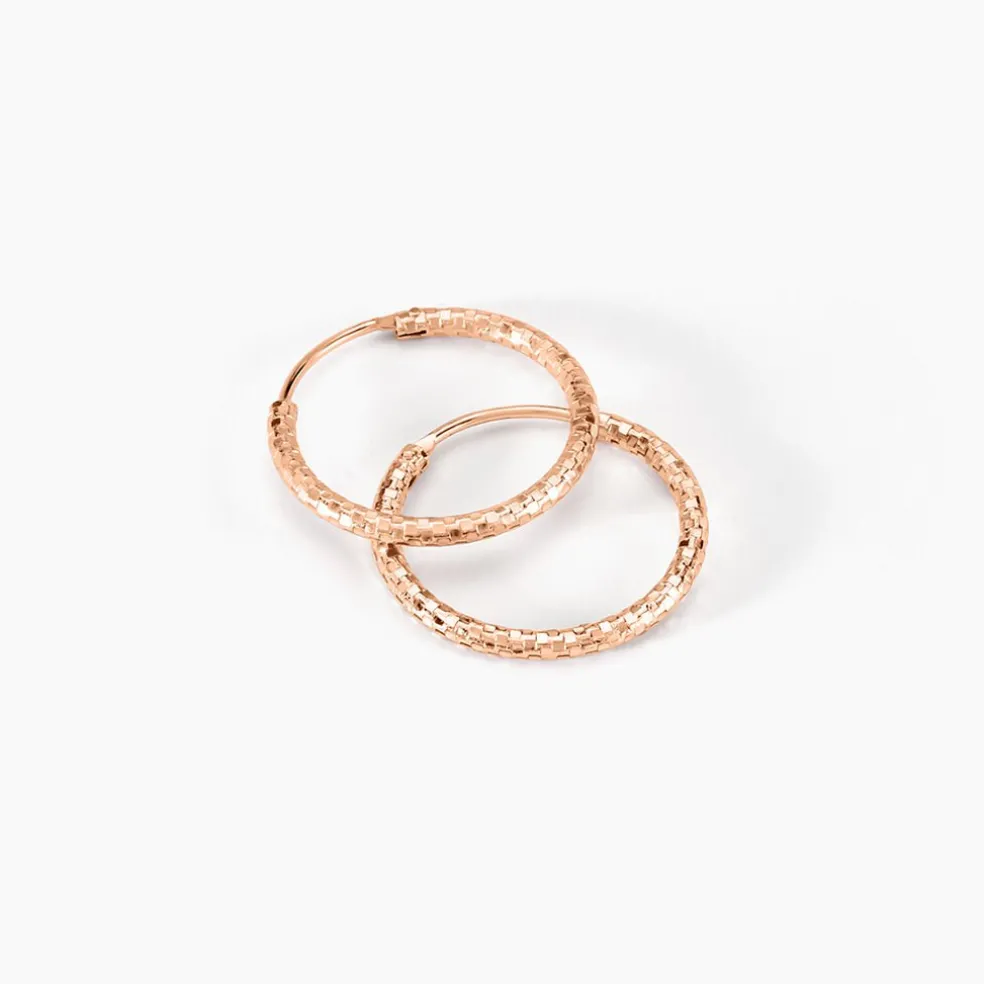 Créoles Argent Rose Agathe