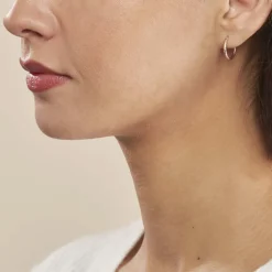 Créoles Argent Rose Agathe