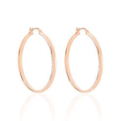 Créoles Argent Rose Ava