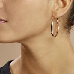 Créoles Argent Rose Ava