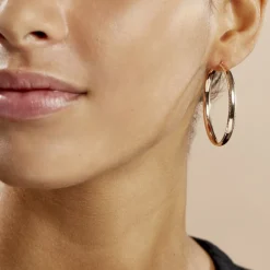 Créoles Argent Rose Ava