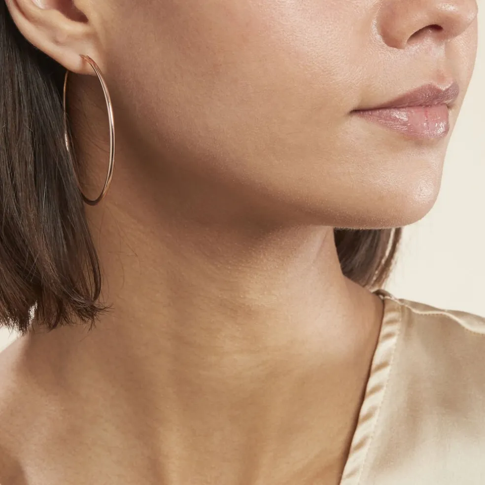 Créoles Argent Rose Olympia