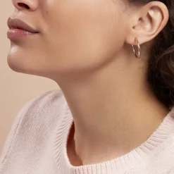 Créoles Argent Rose Olympia