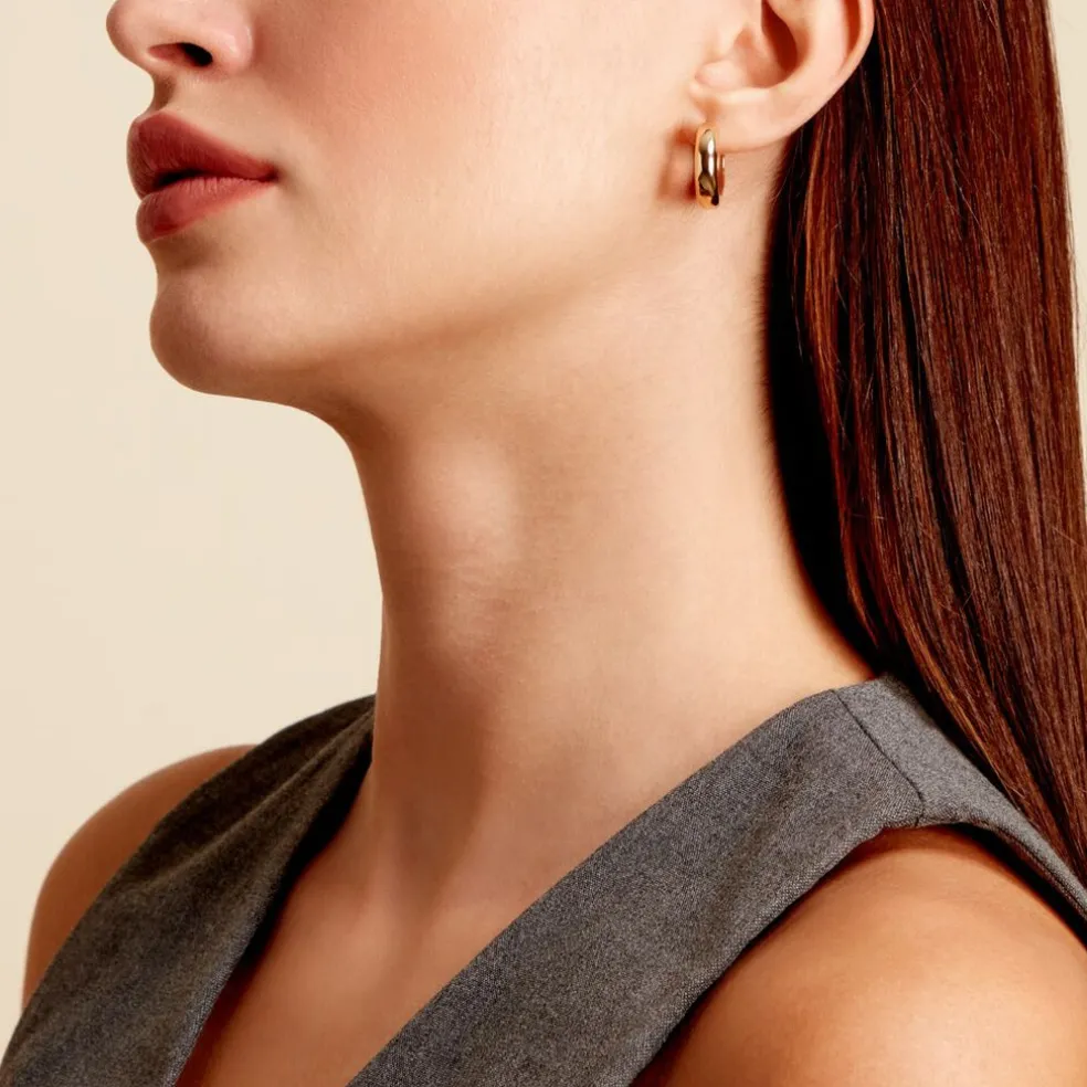 Créoles Ariane Plaqué Or Jaune