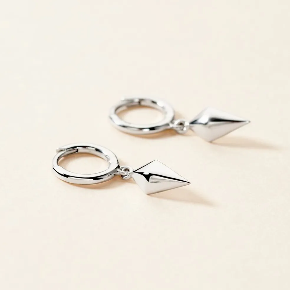 Créoles Arla Argent Blanc