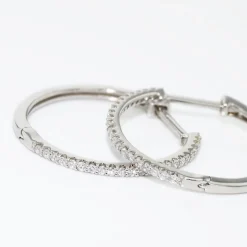 Créoles Aryanna Rondes Or Blanc Diamant