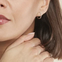 Créoles Aryanna Rondes Or Blanc Diamant