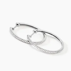 Créoles Aryanna Rondes Or Blanc Diamant