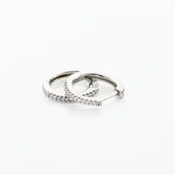 Créoles Aryanna Rondes Or Blanc Diamant