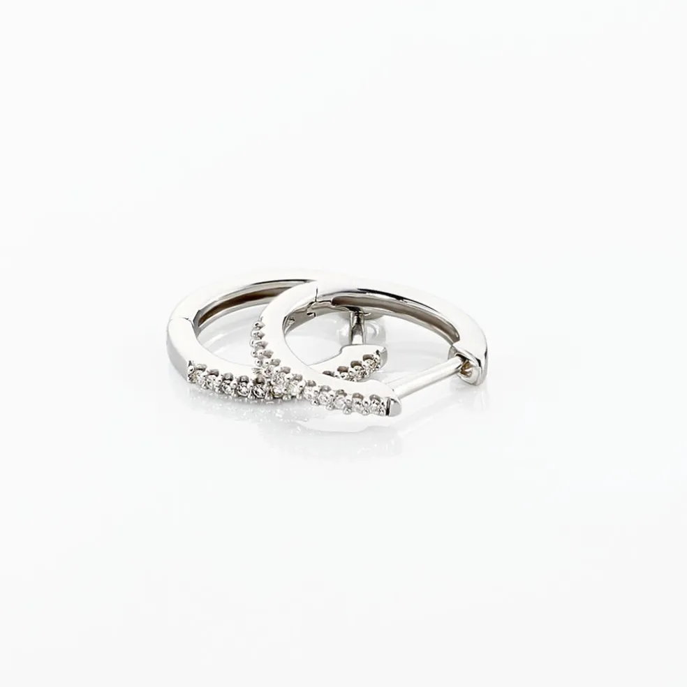 Créoles Aryanna Rondes Or Blanc Diamant