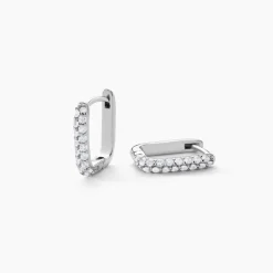 Créoles Aselya Argent Blanc Oxyde De Zirconium