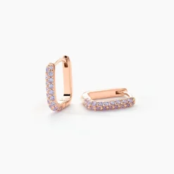 Créoles Aselya Argent Rose Oxyde De Zirconium