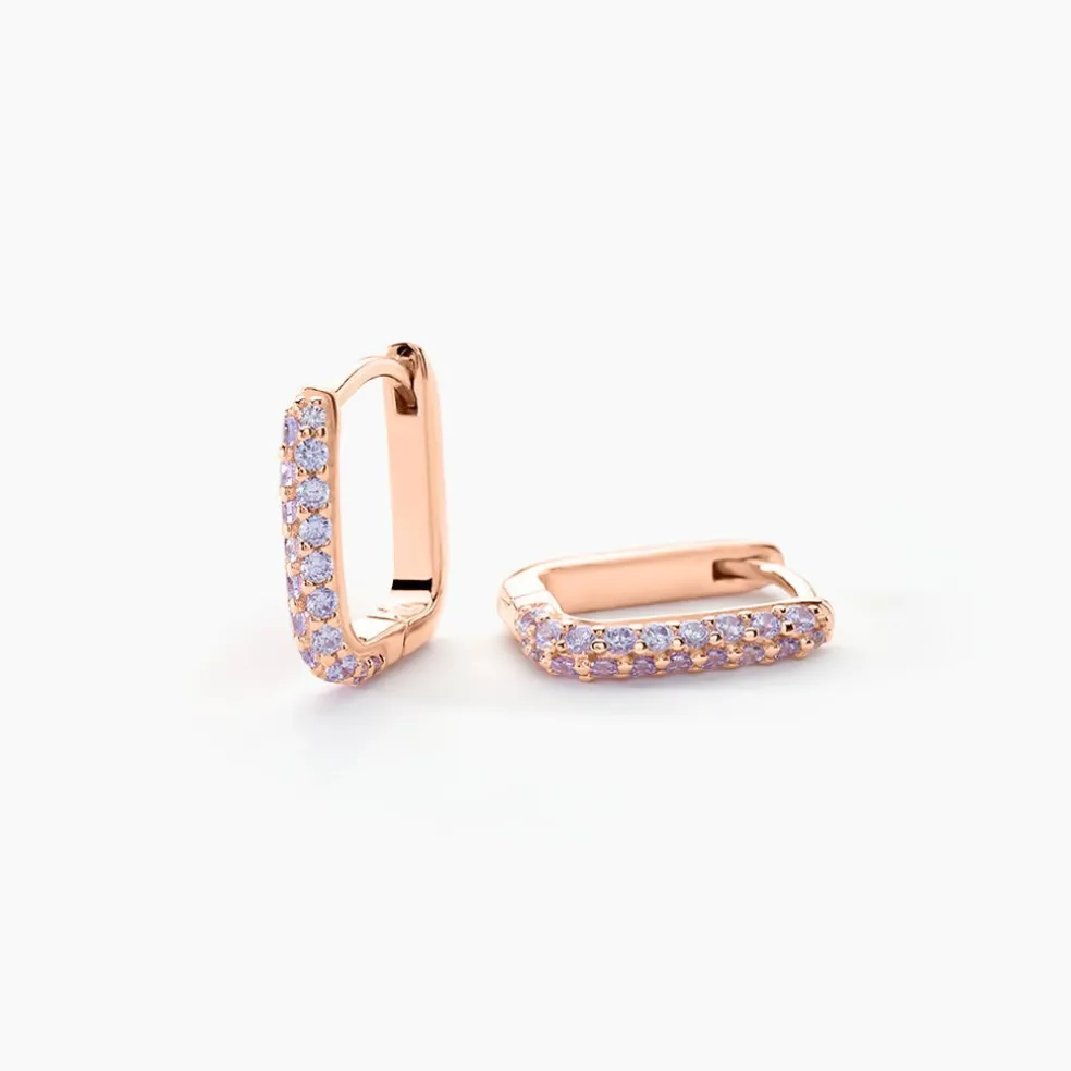 Créoles Aselya Argent Rose Oxyde De Zirconium