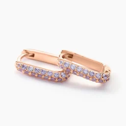 Créoles Aselya Argent Rose Oxyde De Zirconium