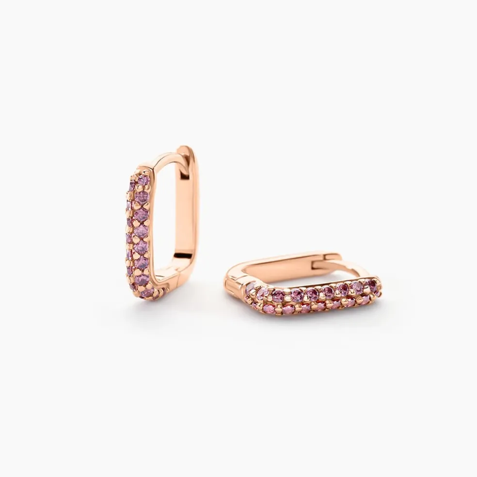 Créoles Aselya Argent Rose Oxyde De Zirconium