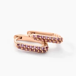 Créoles Aselya Argent Rose Oxyde De Zirconium