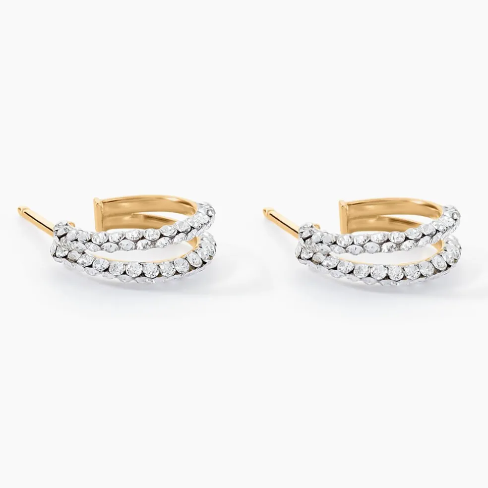 Créoles Atallah Or Jaune Strass