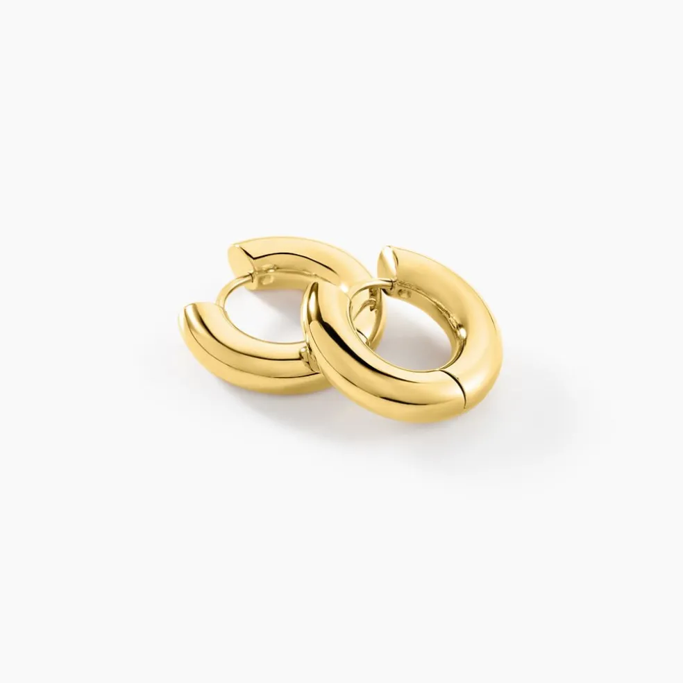 Créoles Atika Acier Jaune