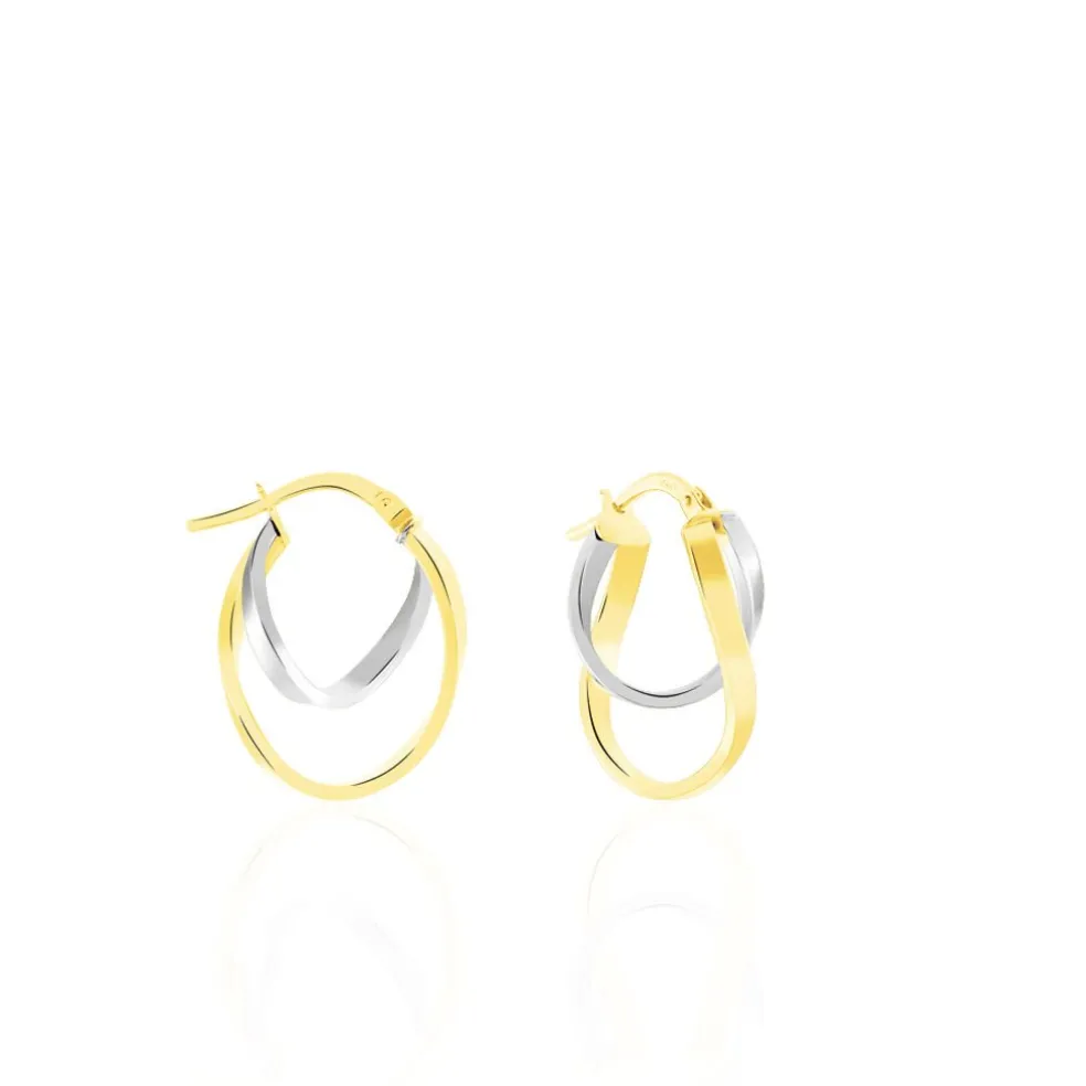 Créoles Aubrey Or Bicolore