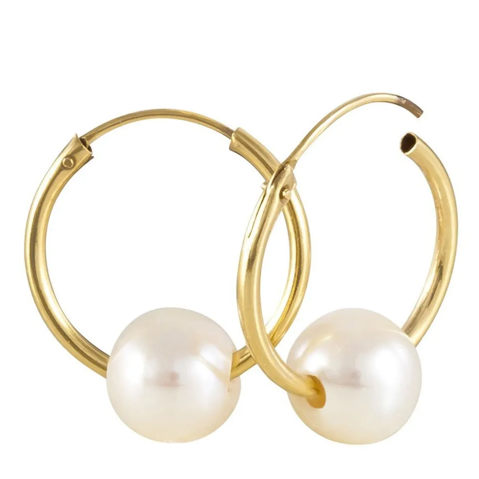 Créoles Baroque Baroques Or Jaune Perle De Culture