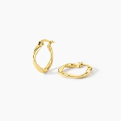 Créoles Bethanie Acier Jaune