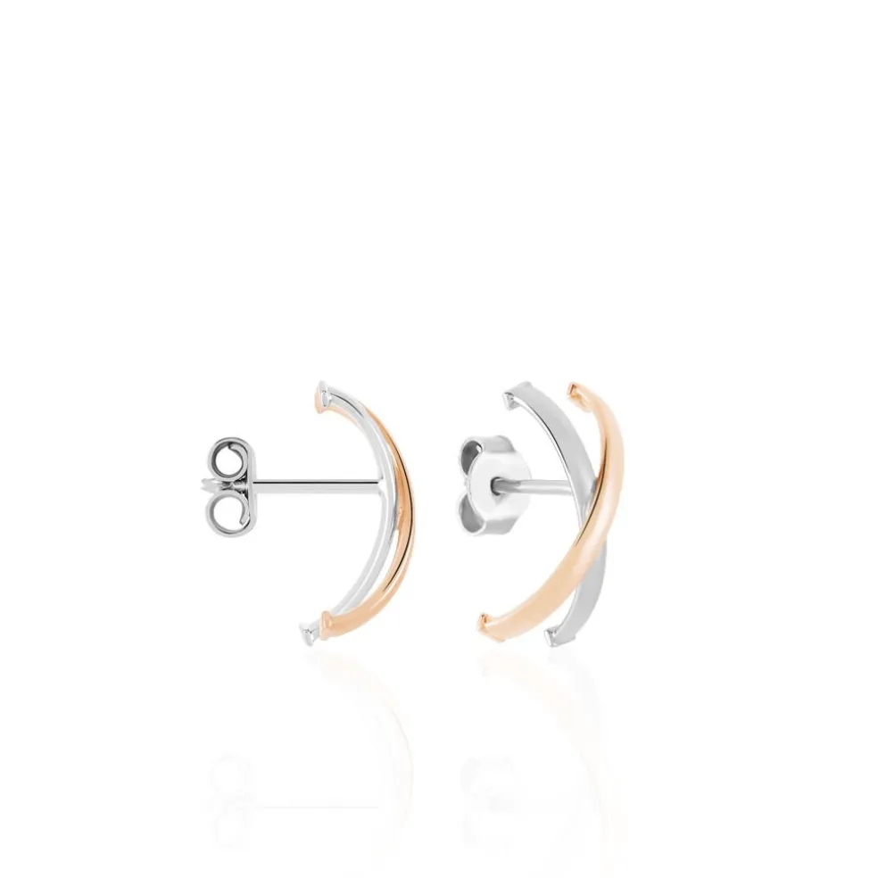 Créoles Bleona Croisees Or Bicolore