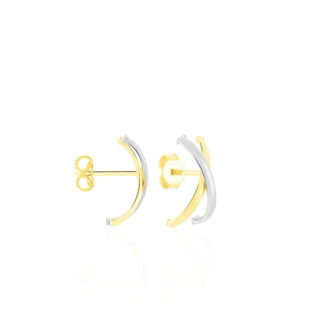 Créoles Bleona Or Bicolore