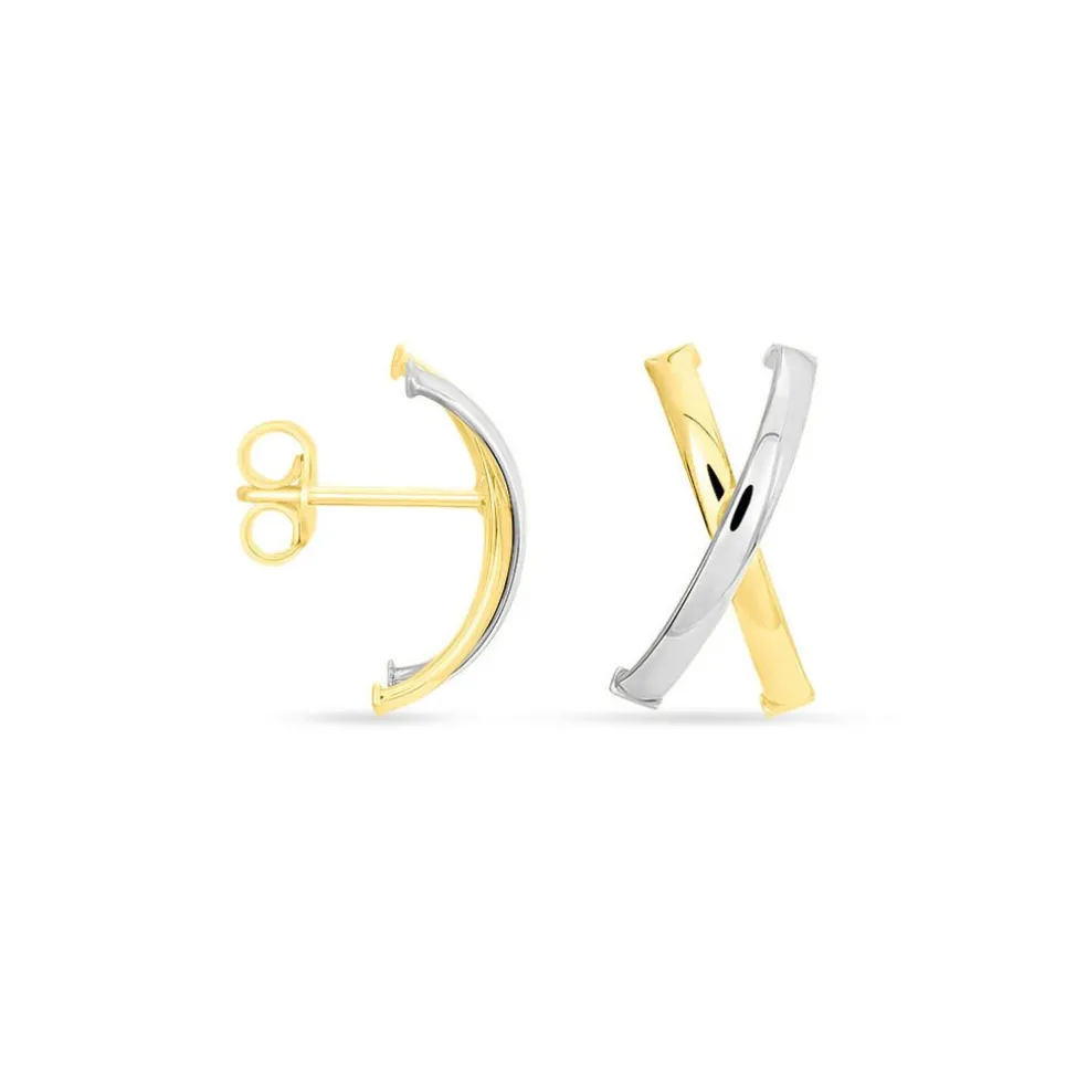 Créoles Bleona Or Bicolore