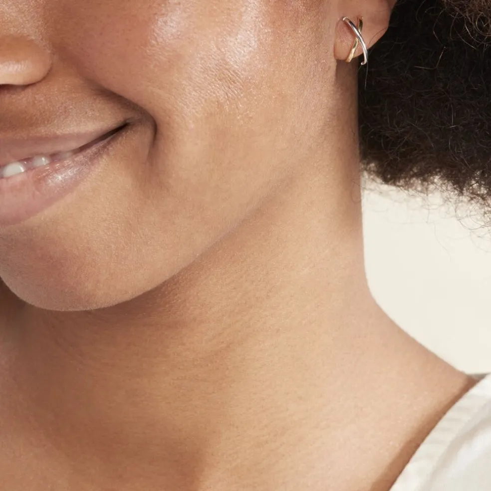 Créoles Bleona Or Bicolore