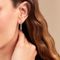 Créoles Callie Argent Blanc