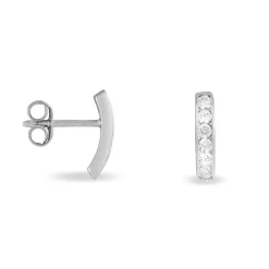 Créoles Callyste Rondes Argent Blanc Oxyde De Zirconium