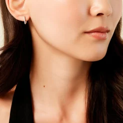 Créoles Carlota Argent Blanc