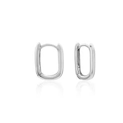 Créoles Carlyn Argent Blanc