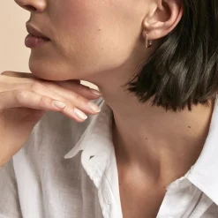 Créoles Carlyn Argent Rose