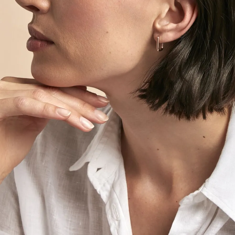 Créoles Carlyn Argent Rose