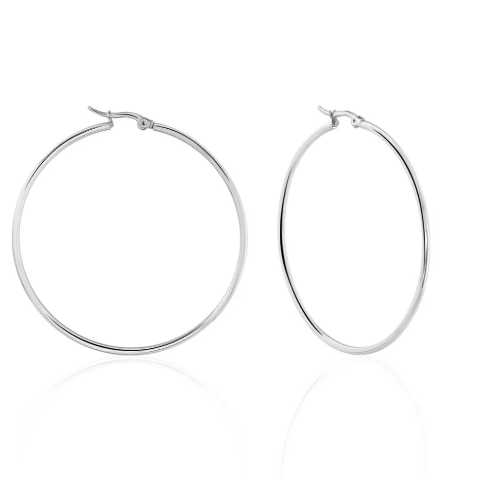 Créoles Carmela Acier Blanc