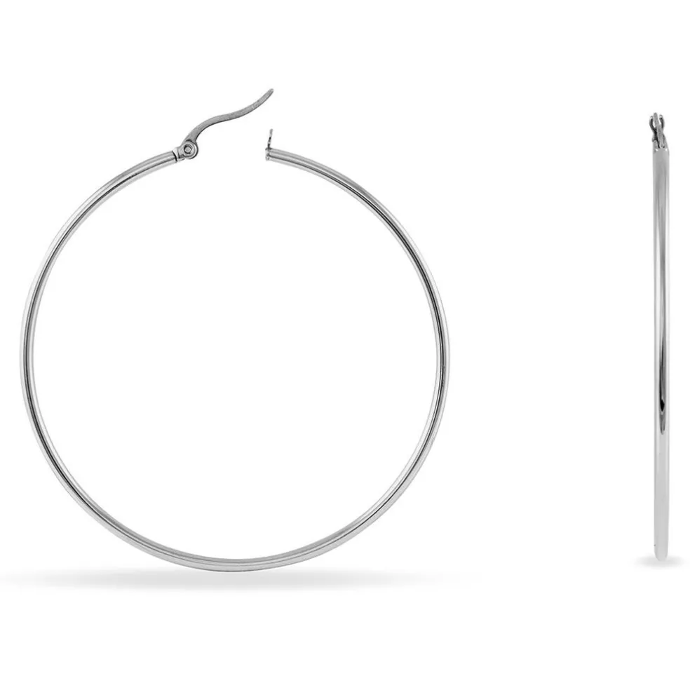 Créoles Carmela Acier Blanc