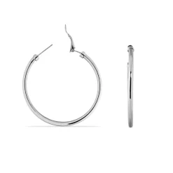 Créoles Carmeline Acier Blanc