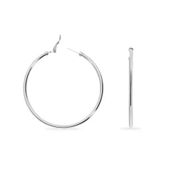 Créoles Carmeline Acier Blanc