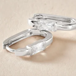 Créoles Celyn Argent Rhodié Oxyde De Zirconium